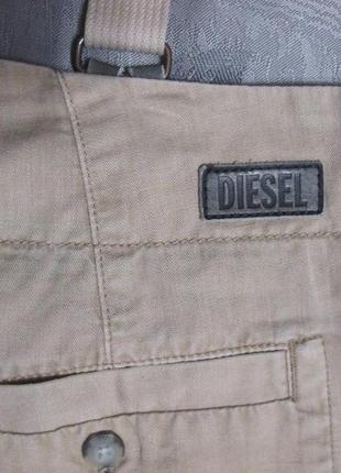 Diesel оригинал женские брюки штаны с подтяжками  хлопок + лен9 фото