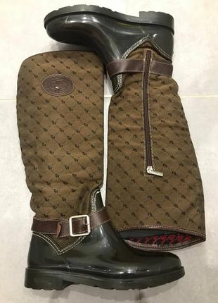 Сапоги tommy hilfiger heritage rain boots upper (made n italy) vintage3 фото