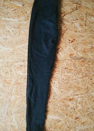 Черные узкие джинсы с завышеной талией , высокая посадка3 фото