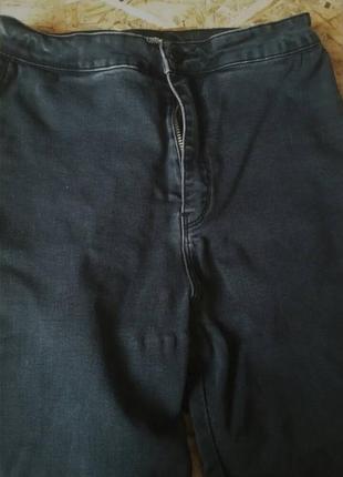 Черные узкие джинсы с завышеной талией , высокая посадка4 фото