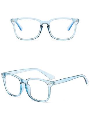 Имиджевые очки для компьютера прозрачно-голубые