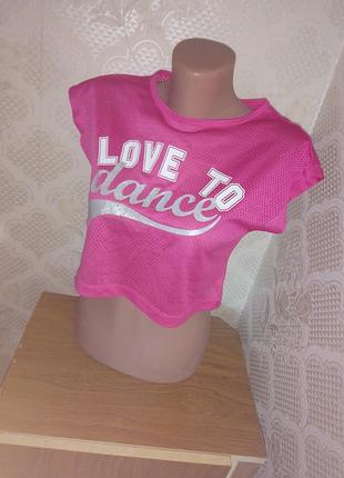 Футболка топ сеточка глиттер с надписью подросток