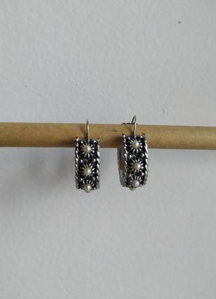 Брошка та сережки з мікро перлами винтаж микро жемчуг8 фото