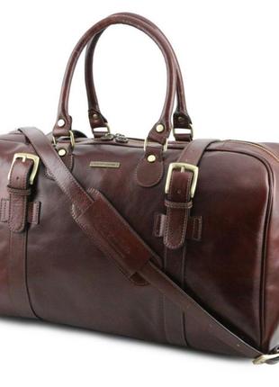 Дорожня шкіряна сумка з пряжками - великий розмір tuscany tl141248 voyager4 фото