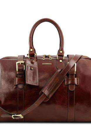 Дорожня шкіряна сумка з пряжками - малий розмір tuscany tl141249 voyager3 фото