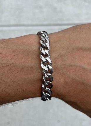 Мужской металлический браслет цепочка цепь на руку чоловічий металевий браслет стальной браслет6 фото