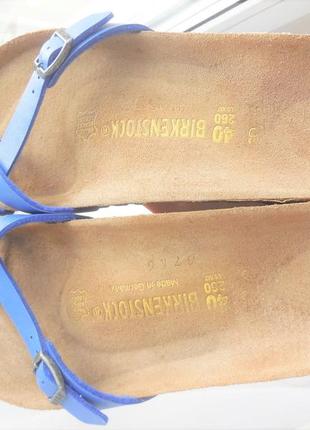 Ортопедические босоножки birkenstock шлёпки кожаные сабо 40р.-26см.2 фото