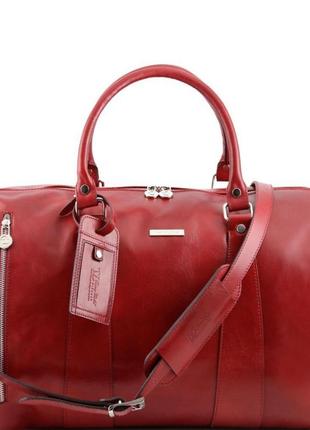 Дорожня шкіряна сумка-даффл - малий розмір tuscany tl141216 voyager5 фото