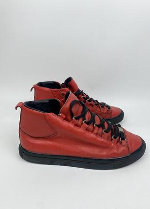 Оригінальні шкіряні кросівки balenciaga arena high