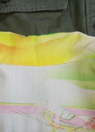 Рубашка гавайка самолеты редкий рисунок винтажная3 фото
