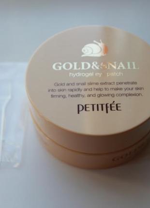 Патчі під очі petitfee gold & snail2 фото