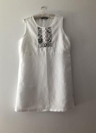 Льняное платье