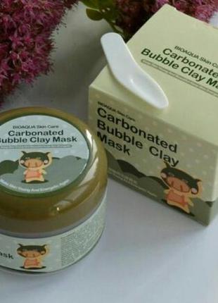 Кислородная пенящаяся маска для лица bioaqua carbonated bubble clay mask1 фото