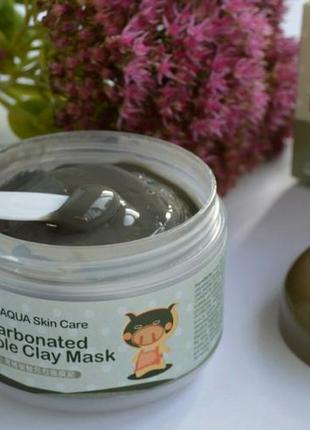 Кислородная пенящаяся маска для лица bioaqua carbonated bubble clay mask4 фото