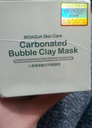 Кислородная пенящаяся маска для лица bioaqua carbonated bubble clay mask5 фото