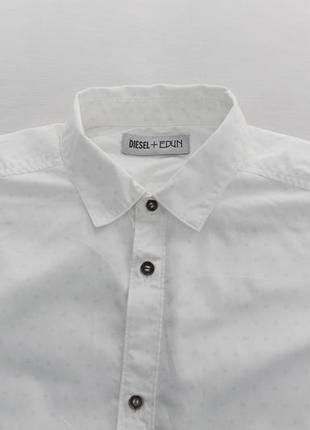 Белая мужская рубашка diesel сорочка2 фото