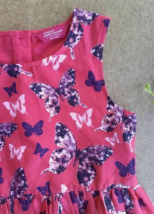 Рожева шифонова сукня в метелики на дівчинку 6-7 років9 фото