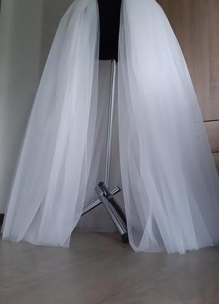 Шикарная фатиновая юбка-шлейф на платье 🍥