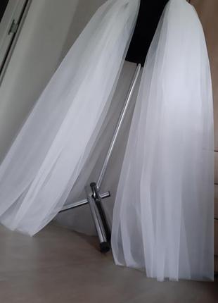 Шикарная фатиновая юбка-шлейф на платье 🍥