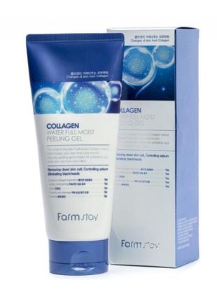 Пілінг-гель із колагеном farmstay collagen water full moist peeling gel 180 ml
