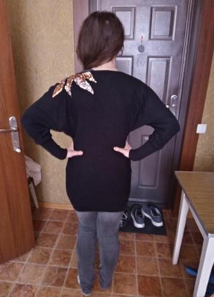 Туніка жіноча светр з паєтками5 фото