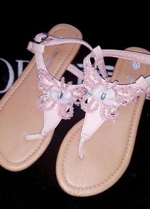 Крутые босоножки - сланцы вьетнамки бабочки фирма girls sandals1 фото