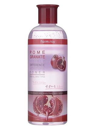 Зволожуючий тонер із екстрактом гранату farmstay visible difference moisture toner pomegranate 350ml1 фото