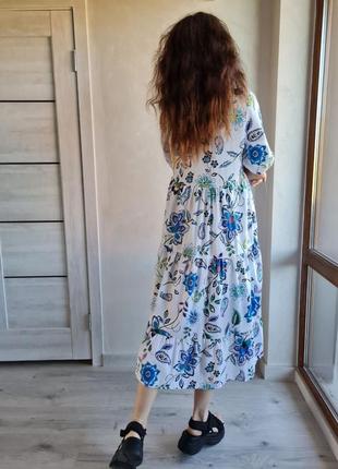 Шикарне плаття 👗 пишне туреччина красивий принт2 фото