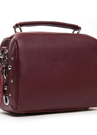 Podium сумка женская классическая кожа alex rai 01-12 30-7118-9 wine-red