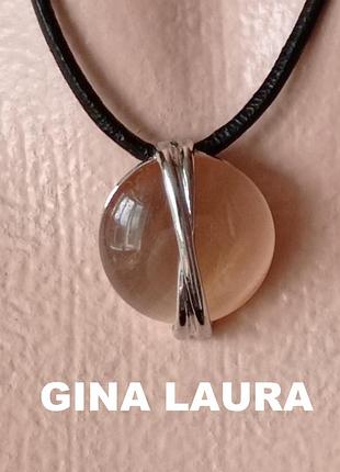 Кулон на шнуре от gina laura / бижутерия / винтаж / стиль / бренд / дизайн