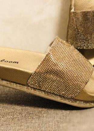 Шльопанці стрази сланці золото угорщина 36-41