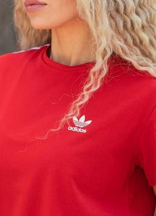 Футболка з лампасами з логотипом adidas2 фото