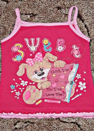 Красивая яркая летняя майка для девочки