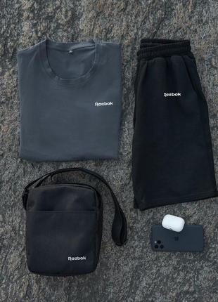 Комплект футболка reebok + шорти + барсетка