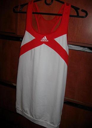 Топ спорт adidas красно-белый