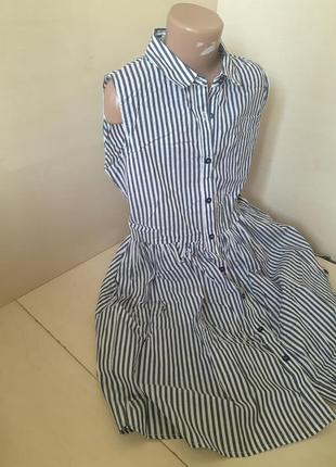 Летнее подростковое платье рубашка для девочки р.122 128 134 140 14610 фото