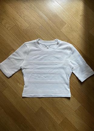 Guess белый топ кроптоп xs zara mango білий