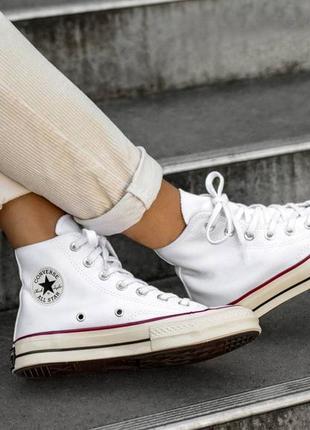 Кеды converse teaming chuck 70 classic high top 162056c white унісекс