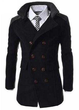 Двубортное тонкое мужское пальто с длинным рукавом, пальто весна осень мужское