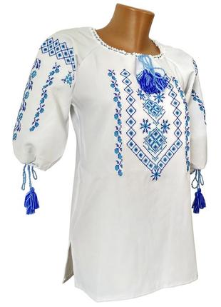 Вышитая блузка для девочки р.140 - 176