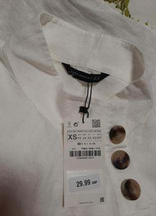 Льняная блуза рубашка 👕6 фото