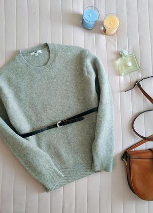 Шерстяной серый свитер (100% шерсть)