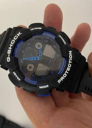 Мужские часы g-shok черно-синие3 фото