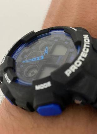 Мужские часы g-shok черно-синие7 фото