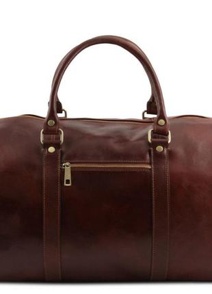 Дорожная кожаная сумка-даффл с карманом сзади tuscany tl141247 voyager5 фото