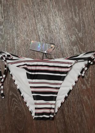 Брендові нові купальні плавки низ купальника на зав'язках в смужку р. 12 від atmosphere