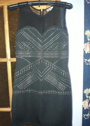 Стильне сукню коктельное з заклепками1 фото