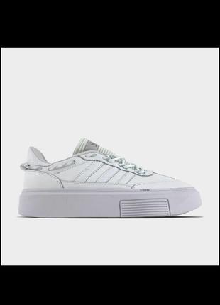 Стильні брендові кросівки на платформі adidas sleek ivy park white