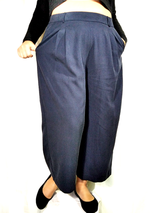 Комфортные широкие брюки*, кюлоты, со складками, 100% вискоза3 фото