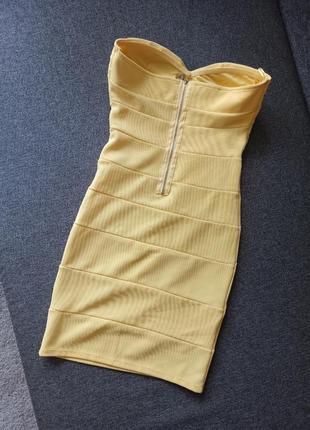 Жіноча сукня жовтого кольору3 фото